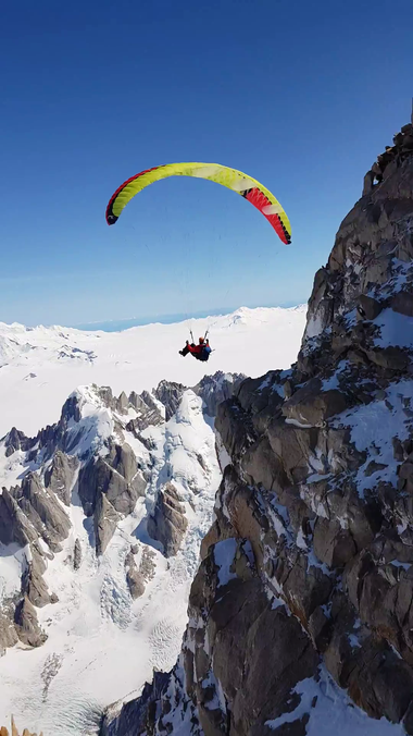 Pablo is a high mountain guide and is licensed as a two-seater paraglider pilot